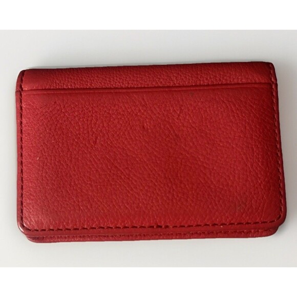 Marc Jacobs Leather Wallet Standard Supply Workwear Apple Red - Picture 3 of 5